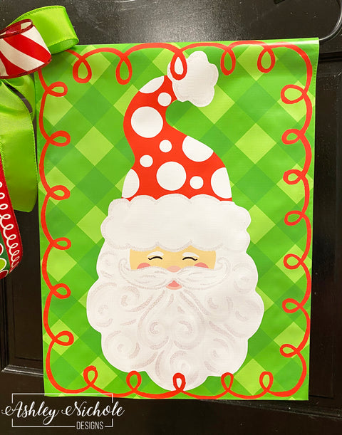 Santa - Jolly St. Nick - Vinyl Garden Flag