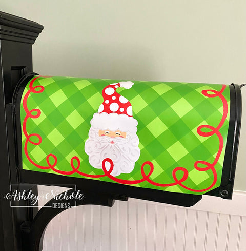 Santa - Jolly St. Nick - Magnetic Vinyl Mailbox Cover