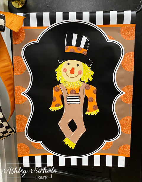Scarecrow - Full Body ORANGE - Vinyl Garden Flag
