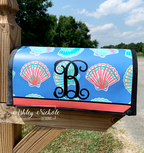 Seashell - Magnetic Vinyl Mailbox Cover