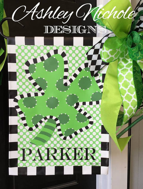 Four Leaf Clover St. Patrick's Day - Vinyl Garden Flag