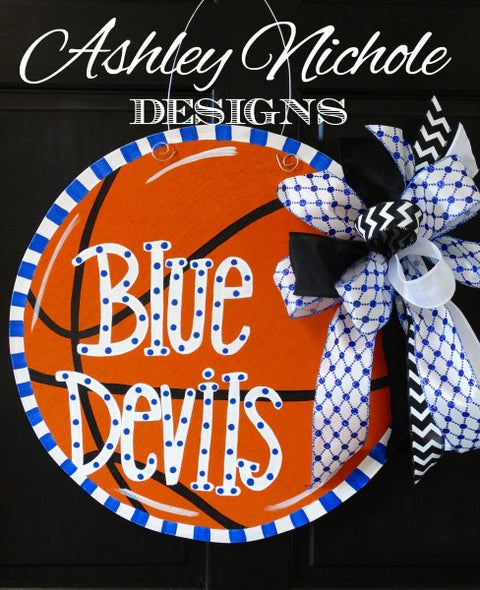 Team Basketball Door Hanger (Hand-Painted)