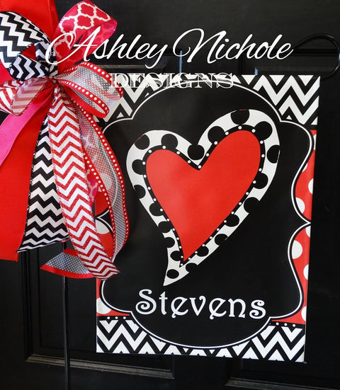Valentine Heart - Vinyl Garden Flag
