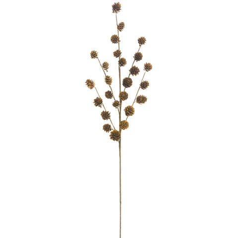 27" Pine Cone Spray - Brown