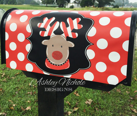 Reindeer - Magnetic Vinyl Mailbox Cover