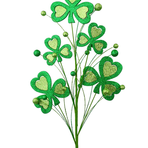 28" Clover Spray x5 - Green