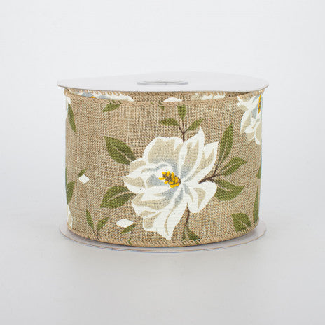 Magnolia Wired Ribbon - 2.5" x 10yds