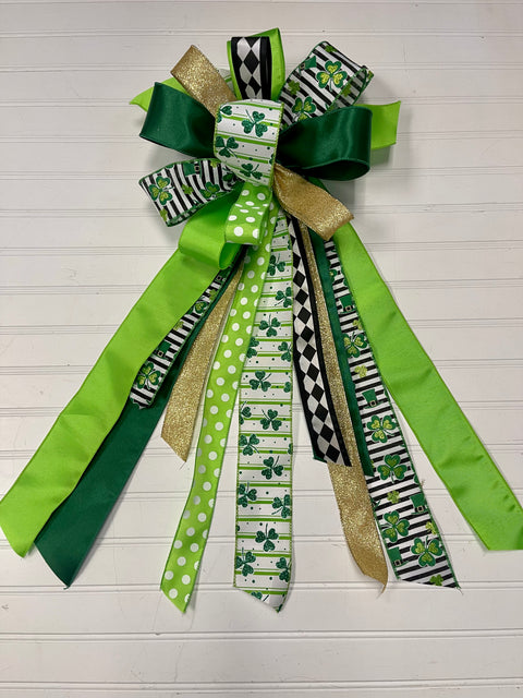 Saint Patricks Day Bow-Large Streamer