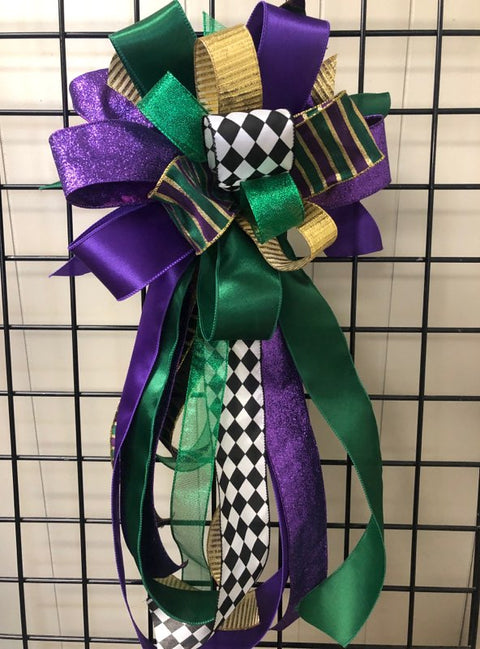 Mardi Gras Bow-XL Streamer