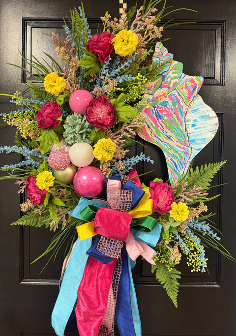 *READY to SHIP* - Abstract Conch Shell Wreath