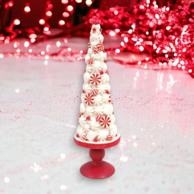 20" Peppermint Candy Tree - Red & White