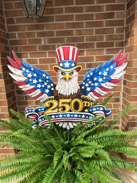 America's Freedom Eagle - Patriotic - Corrugated Coroplast Yard Stake