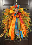 Fall Grasses Oval Wreath - Large