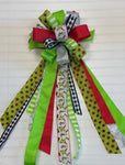 Tree Topper GRINCH Topper Bow Combo - Bow ONLY