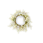 12" White Mini Berry Candle Ring