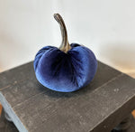 Small Velvet Pumpkin-Blue