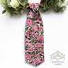 4" x 56"  Lady Pink Rose Garden - Linen Sash