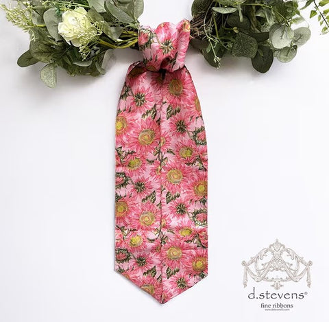 4" x 56"  Pink Sunflower - Satin Sash
