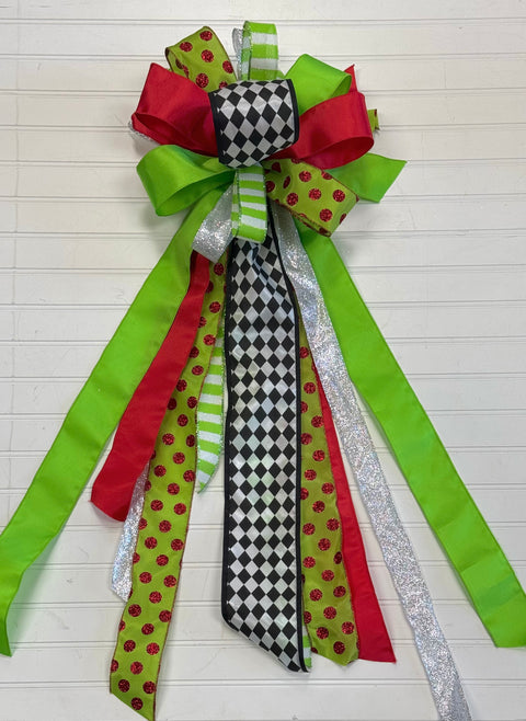 Tree Topper GRINCH Topper Bow Combo - Bow ONLY