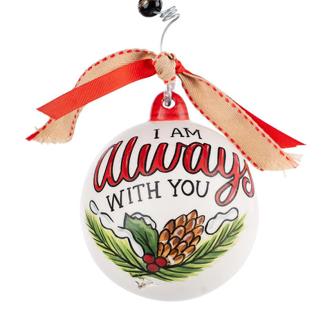 Always With You Red Bird Ornament Ball Ornament