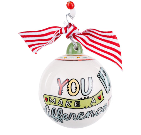 Teacher Make a Difference Ornament-Ball