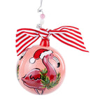 Christmas Flamingo Ornament-Round