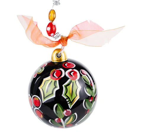 Holly Berry Ornament - Round