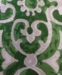 Outdoor Pillow - Green with White Symmetry