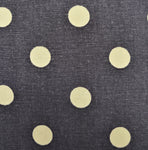Outdoor Pillow - Navy Blue with White Polka Dots