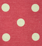 Outdoor Pillow - Candy Pink with White Polka Dots