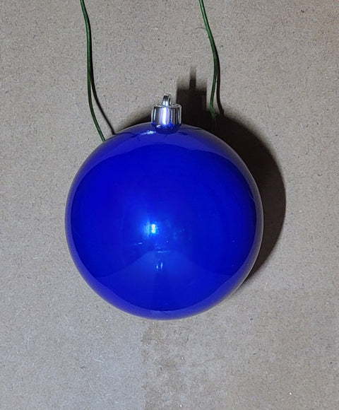 100mm Wire-Crossed VP Pearl Ball Ornament - Royal Blue