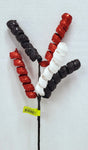 Frizzy Curly Pick H16 - Red/Black/White