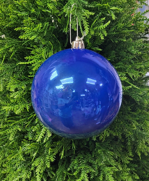 100mm CP Pearl Ball Ornament - Royal Blue