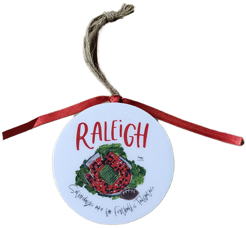 Hometown Wood & Enamel Ornament - Raleigh, NC