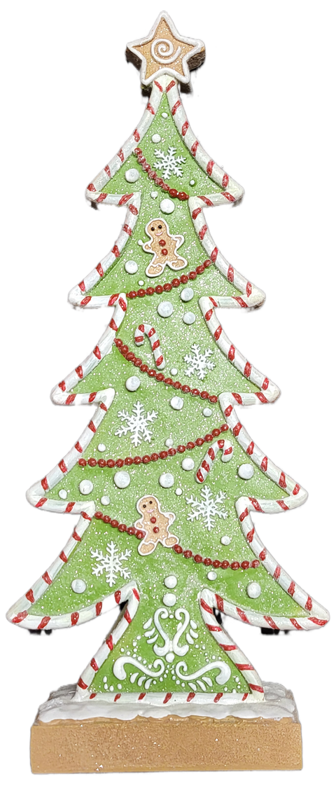 15" Resin Candy Tree - Green