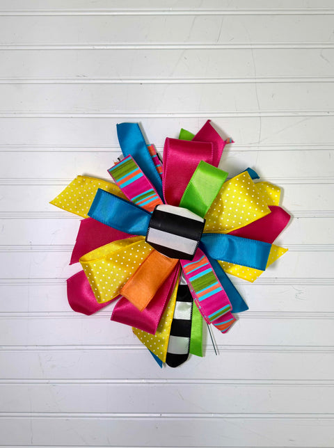 Spring-Bow - Medium Puff-You choose colors!!
