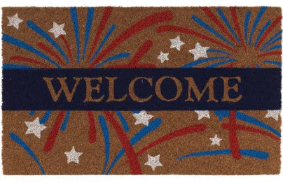 30" Americana Coir Doormat - Welcome