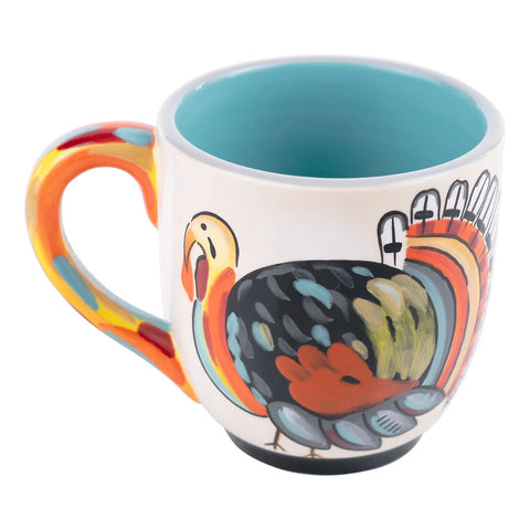 Colorful Turkey Feathers 16 oz. Mug