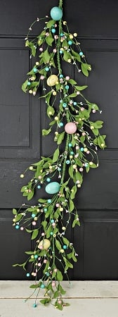 4FT GARLAND-EASTER EGGS AND HERB LEAVES