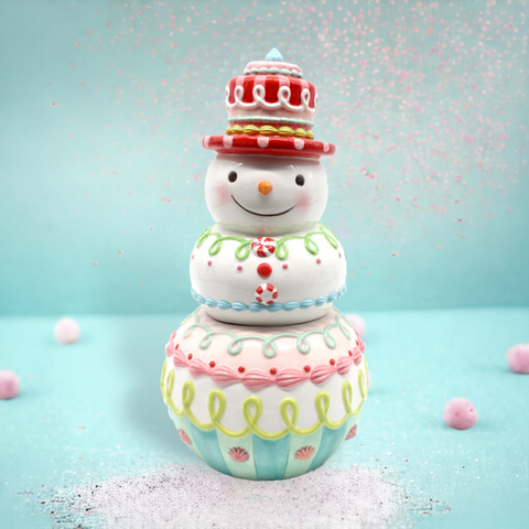 Snowman Candy Cookie Jar