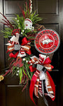 Collegiate Football Sign Wreath - University of Arkansas