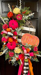 Pink & Sassy Autumn Pumpkin Wreath (OVERSIZED)