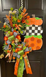 Pumpkin Stack TRADITIONAL Fall Wreath