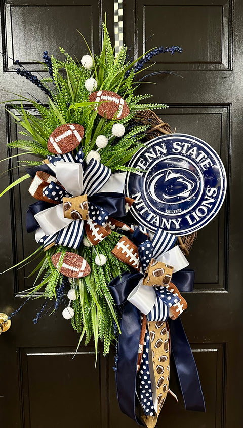 School/Team Spirit Football Wreath Round – AshleyNichole Designs