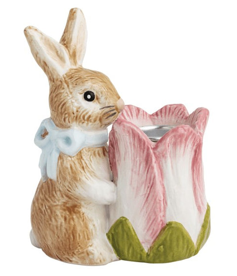 Tulip Ceramic Taper Candle Holder - Light Pastel Pink