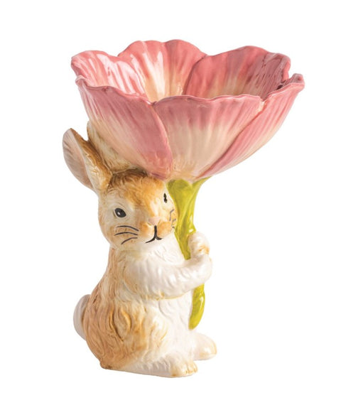 Bunny Flower Candy Bowl - Pink
