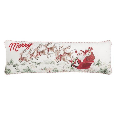35" Santa Scene Christmas Pillow