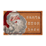 Santa Stop Here Coir Door Mat