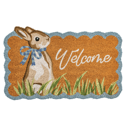 18" x 29" Scalloped Edge Easter Coir Doormat