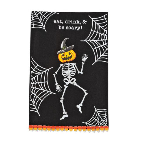 Skeleton Hallow Printed Hand Towel